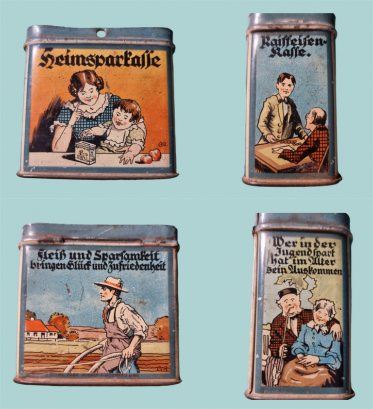 Abbildungen der Heimsparbüchse, Quelle: https://www.heimsparkassen.de/